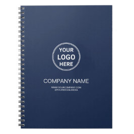 Modern Personalized Logo Navy Blue Corporate Anteckningsbok