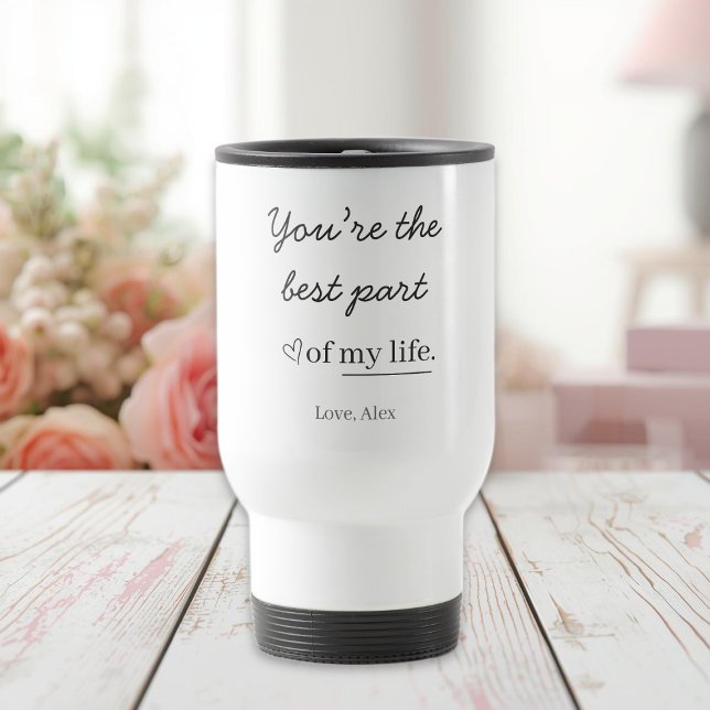 Modern Personalized Love Quote Travel Mug Resemugg (Skapare uppladdad)