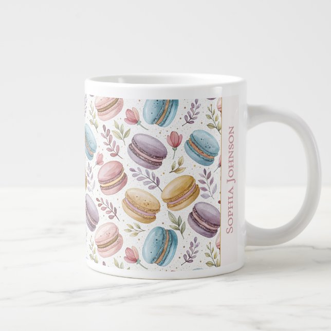 Modern Personalized Macaroon Desserts Jumbo Mugg (Höger)