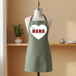 Modern Personalized Mama Heart Apron