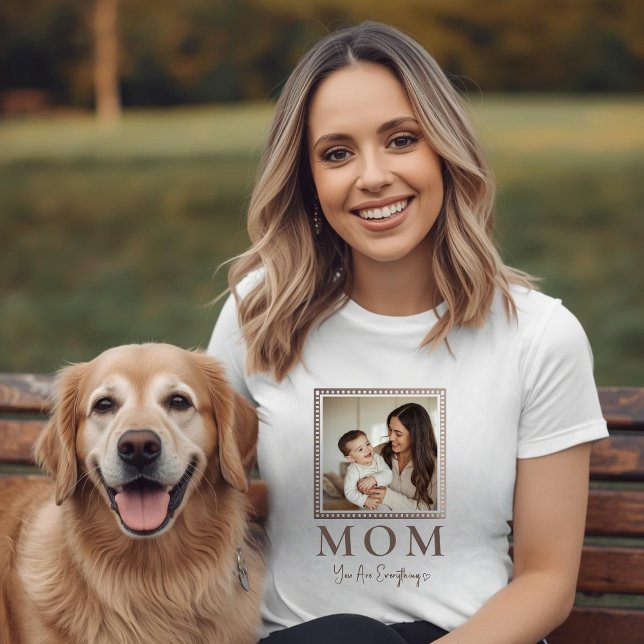 Modern Personalized Mom Photo T-Shirt Gift (Skapare uppladdad)