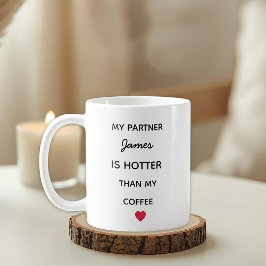 Modern Personalized Partner Coffee Mug Kaffemugg