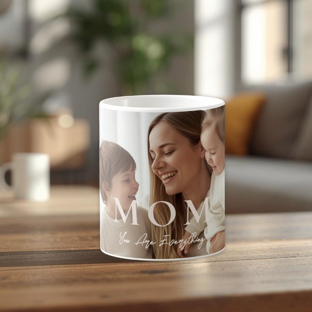 Modern Personalized Photo MOM Coffee Mug Kaffemugg (Skapare uppladdad)