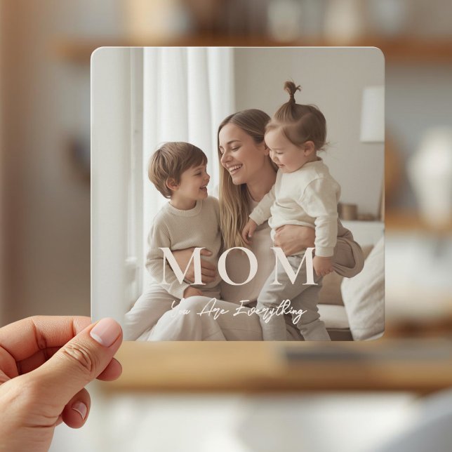 Modern Personalized Photo MOM Mothers Day Card (Skapare uppladdad)