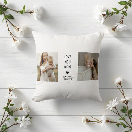Modern Personalized Photo Pillow for Mom Kudde