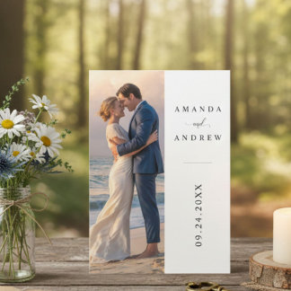 Modern Personalized Photo Wedding Invitation Inbjudningar