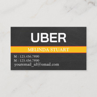 Modern Personalized Uber Driver  Visitkort