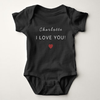 Modern Personalized Valentine Baby Bodysuit T Shirt
