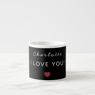 Modern Personalized Valentine Espresso Mug Espressomugg