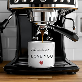 Modern Personalized Valentine Espresso Mug Espressomugg