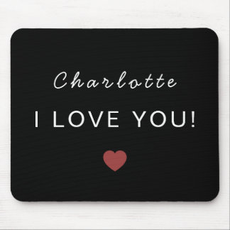 Modern Personalized Valentine Mouse Pad Musmatta