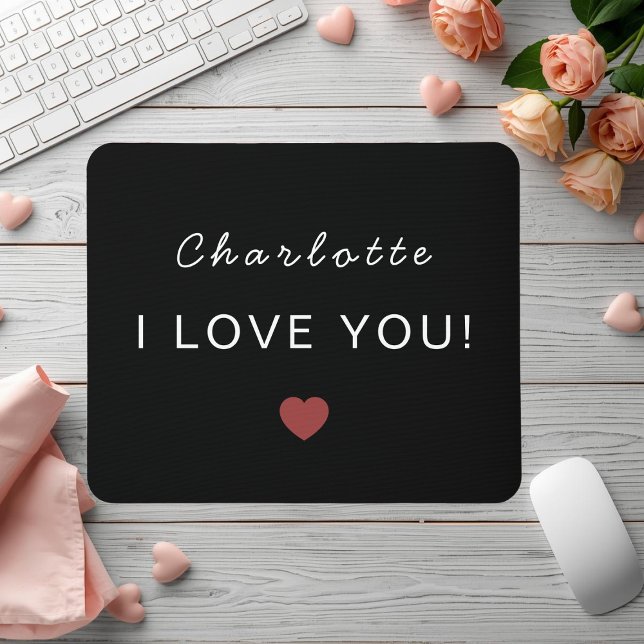 Modern Personalized Valentine Mouse Pad Musmatta (Skapare uppladdad)