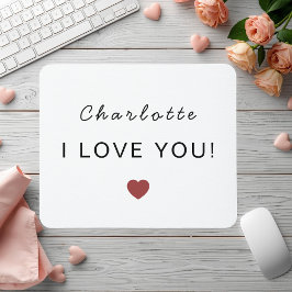 Modern Personalized Valentine Mouse Pad Musmatta