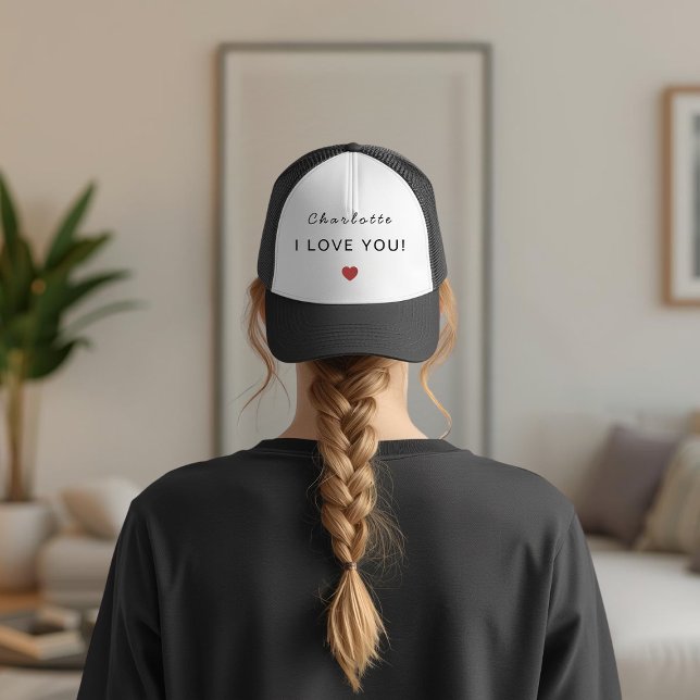 Modern Personalized Valentine Trucker Hat Keps (Skapare uppladdad)