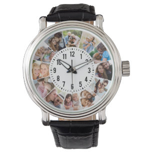 Modern Personlig 12 Fotokollage Armbandsur