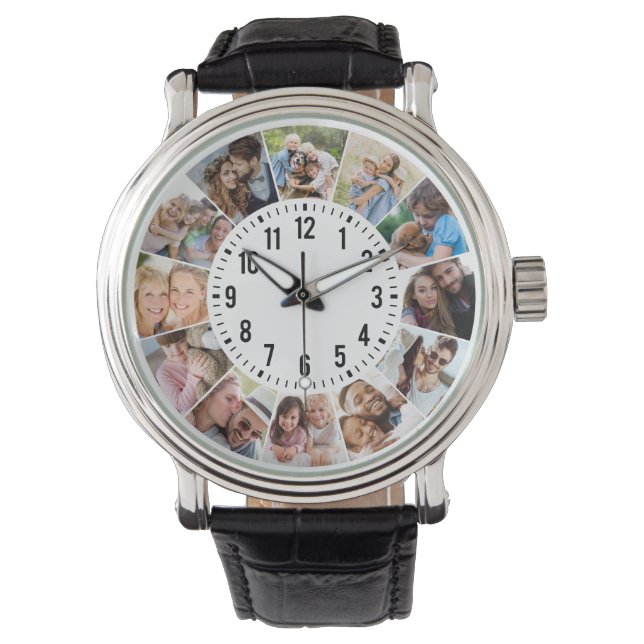 Modern Personlig 12 Fotokollage Armbandsur (Framsida)