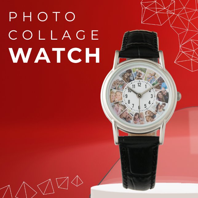 Modern Personlig 12 Fotokollage Armbandsur (Skapare uppladdad)