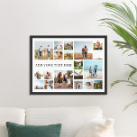 Modern Personlig 19 Fotokollage Poster<br><div class="desc">Skapa din egen personlig fotokollage poster med 19 av dina favoritfoton och anpassningsbar text.</div>