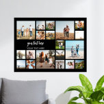 Modern Personlig 19 Fotokollage Poster<br><div class="desc">Skapa din egen personlig fotokollage poster med 19 av dina favoritfoton och anpassningsbar text.</div>