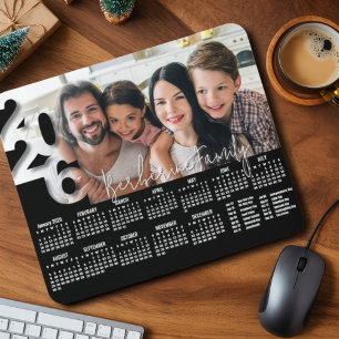 Modern Personlig 2026 Skrivbords Kalender Foto Söt Musmatta