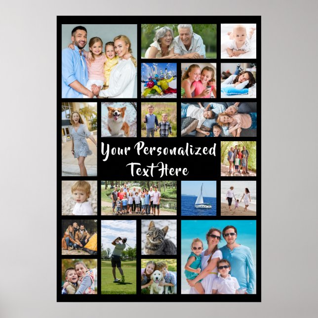 Modern Personlig 21 Photo Collage Anpassningsbar F Poster (Framsidan)