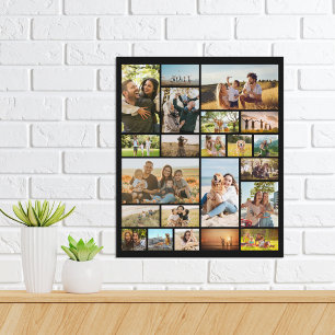 Modern Personlig 22 Fotokollage Poster