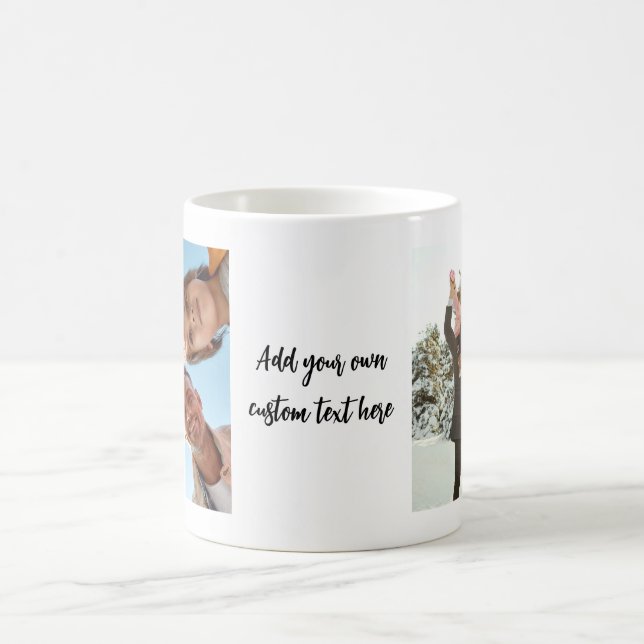 Modern Personlig 2-foto Kaffemugg (Center)