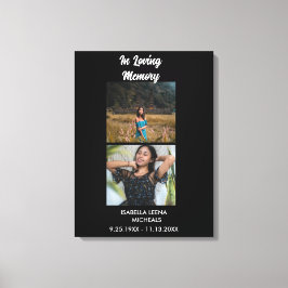 Modern Personlig 2 fotominnesbild Canvastryck