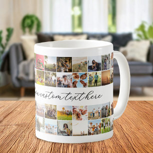 Modern Personlig 48 Fotokollage Kaffemugg