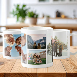 Modern Personlig 4 fotosamling Kaffemugg