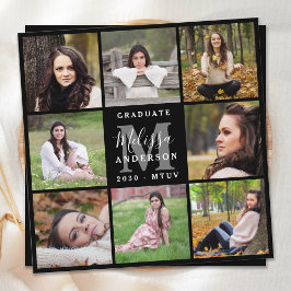 Modern Personlig 8 Photo Collage Studenten Inbjudningar