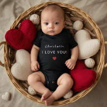 Modern personlig Alla hjärtans dag baby bodysuit