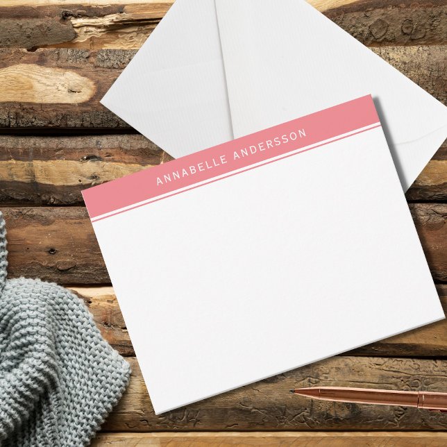 Modern Personlig-anteckningskort för kvinnors Rosa Anteckningskort (Skapare uppladdad)