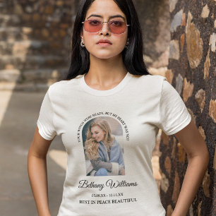Modern Personlig Arch Photo Memorial T-Shirt