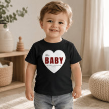 Modern personlig babyhjärta T-shirt