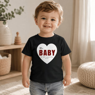 Modern personlig babyhjärta T-shirt