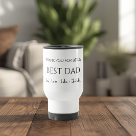 Modern Personlig Bästa Pappa Resemugg