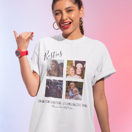 Modern | Personlig | Bästa vänner | 4 Foto T Shirt