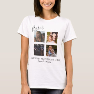 Modern   Personlig   Besties   4 Foto T Shirt