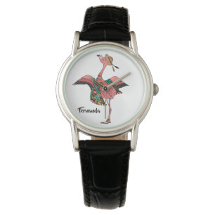 Modern Personlig Bohemian Flamingo Watch Armbandsur