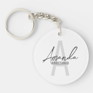 Modern Personlig Bridesmaias Monogram och Namn