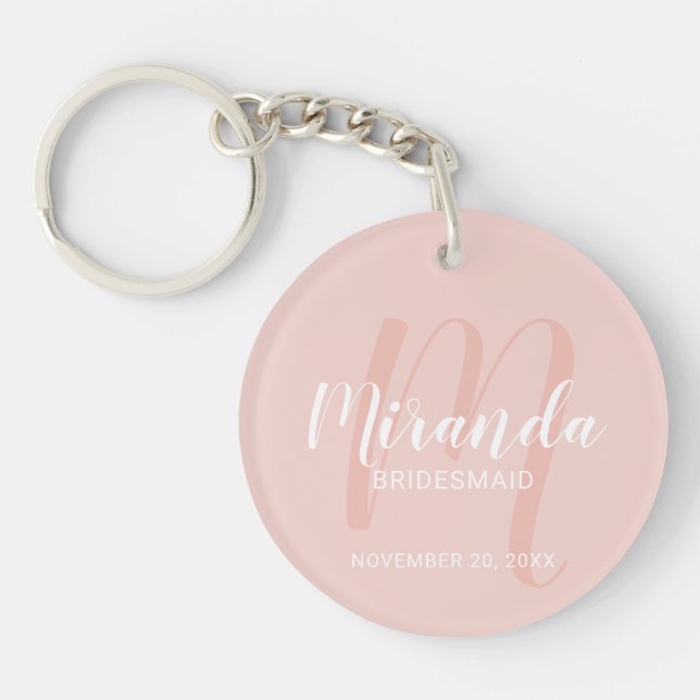 Modern Personlig - Bridesmaid Keychain (Framsidan)