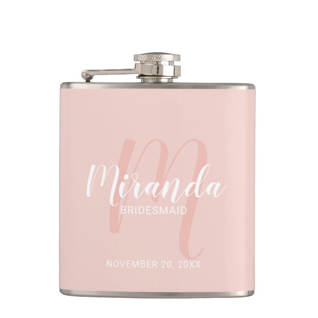 Modern Personlig - Bridesmaid-kolv Fickplunta (Framsidan)