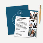Modern Personlig Business Flygblad<br><div class="desc">Gör ett varaktigt intryck med den här moderna personligen, designad i en sofistikerad marin blåpalett. Med plats för din anpassningsbars logotyp, tre foton och personlig är den här flygaren perfekt för att visa ditt varumärkes unika identitet. Oavsett om du befordrar tjänster, produkter eller företagsevenemang ser den här eleganta designen till...</div>