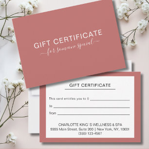 Modern Personlig Business Gift-certifikat