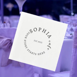 Modern Personlig Business Logotyp Cocktail Pappersservett
