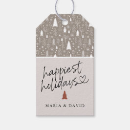 Modern Personlig Calligraphy God Jul Presentetikett