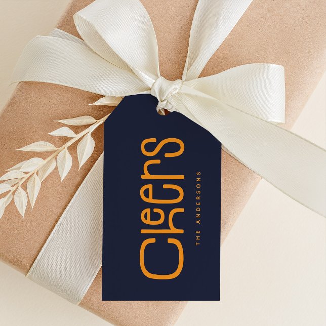 Modern Personlig 'Cheers'  Presentetikett (Skapare uppladdad)