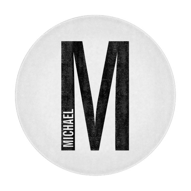 Modern Personlig, djärv Monogram och Namn (Framsidan)