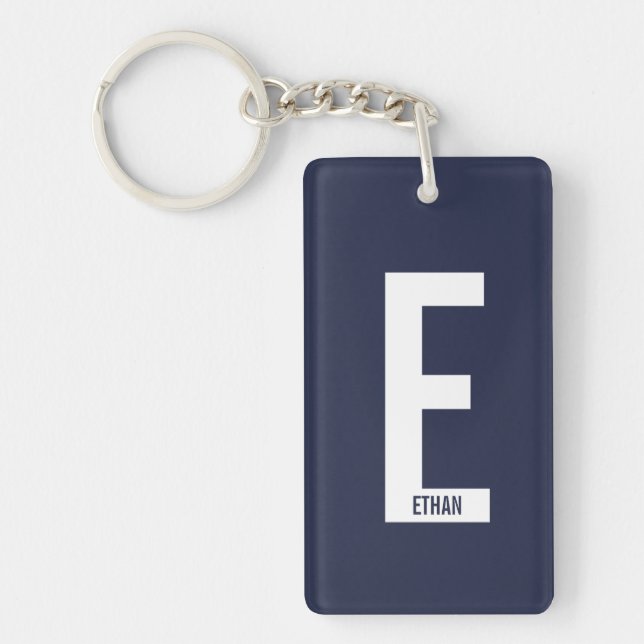 Modern Personlig, djärv Monogram och Namn (Framsidan)